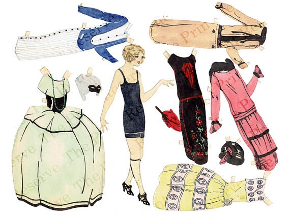 Free Printable Vintage Paper Dolls 1920s
