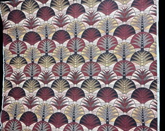 Vintage 2002 Tissu Alexander Henry 2,5 m Coton Palms Togo marrons Beige Rouille Matelassage