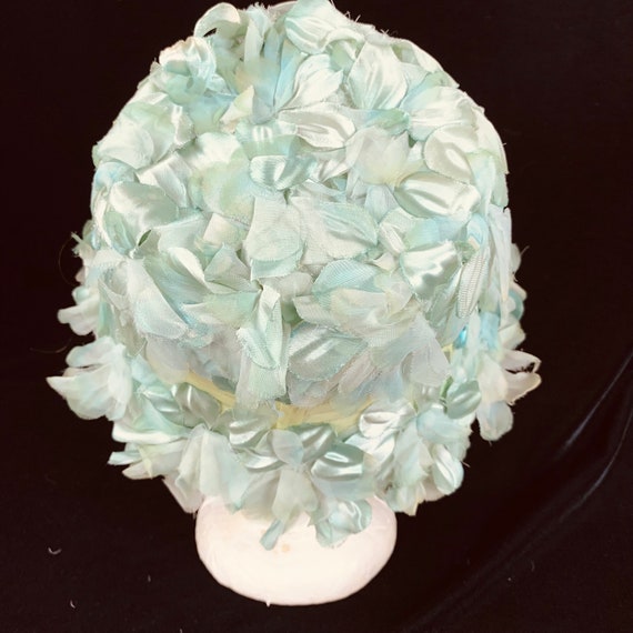 Vintage 1960s Silk Flower Bucket Hat Church Lady … - image 4