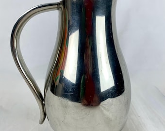 Vintage Colonial Pewter Boardman Small 6 inch Pitcher Creamer Maple Syrup Very Good Condition