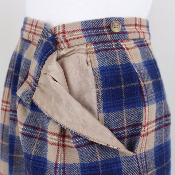 Vintage Sm Pendleton Wool Straight Skirt Plaid Si… - image 6
