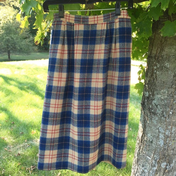 Vintage Sm Pendleton Wool Straight Skirt Plaid Si… - image 7