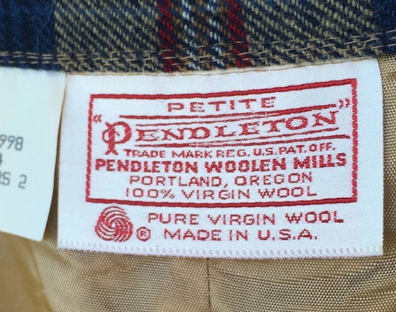 Vintage Sm Pendleton Wool Straight Skirt Plaid Si… - image 3