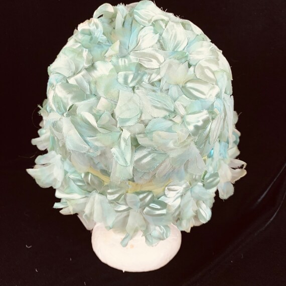 Vintage 1960s Silk Flower Bucket Hat Church Lady … - image 7