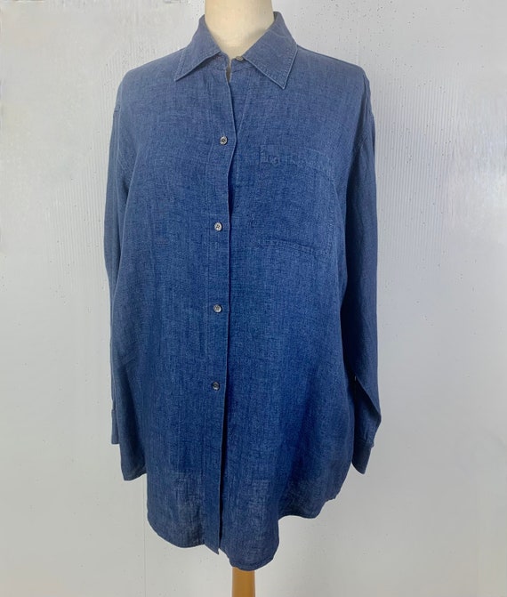 1990s Emanuel Ungardo Liberte S/M Indigo Blue 100… - image 10