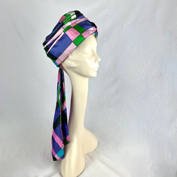 Vintage 1960s Mr Ken Original Turban Hat S-M and Scarf 22.25  display picture 3