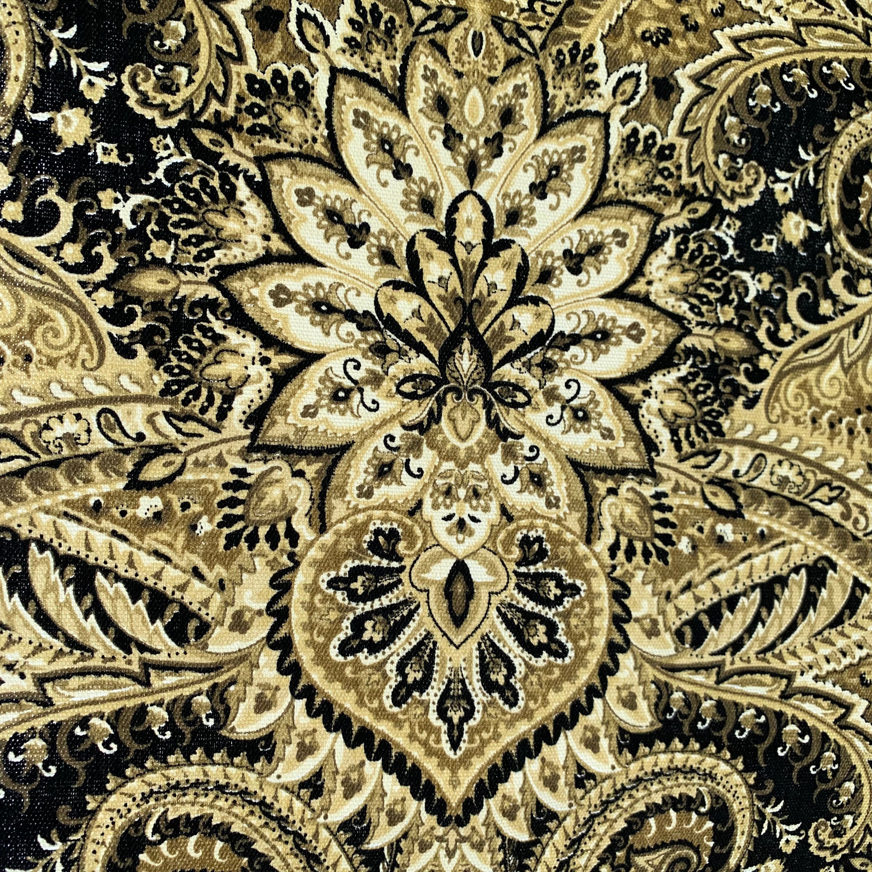 Soimoi Tissu En Coton Jaune Canard Imprimé Mandala Bleu Au