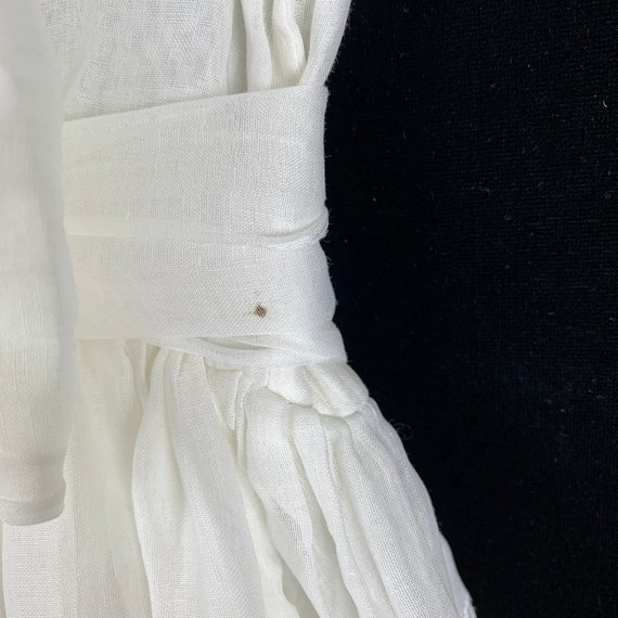 Vintage Girls White Dress size 5-6 Organza Eyelet… - image 6