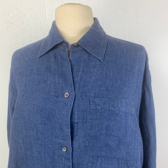 1990s Emanuel Ungardo Liberte S/M Indigo Blue 100… - image 3