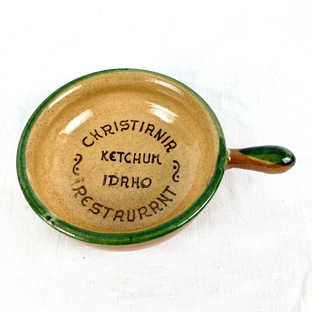 Vintage 1960s Christiania Restaurant Ketchum Idaho Souvenir Sm Pottery