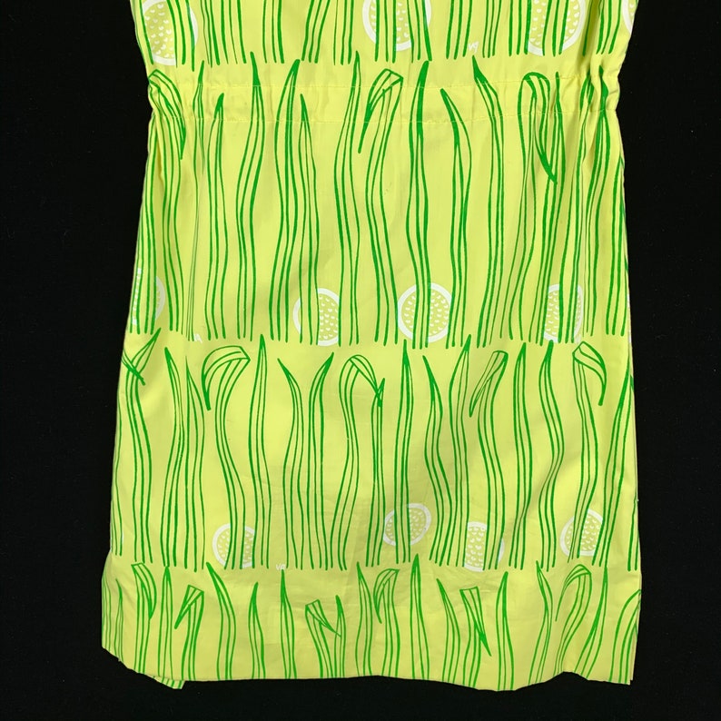 Vintage 1960s the Vested Gentress Shift Dress Size 8 Yellow Green Grass ...