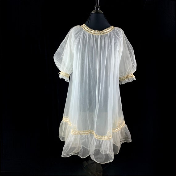 Vintage 1960s Vanity Fair Short Robe S/M Light Bl… - image 2