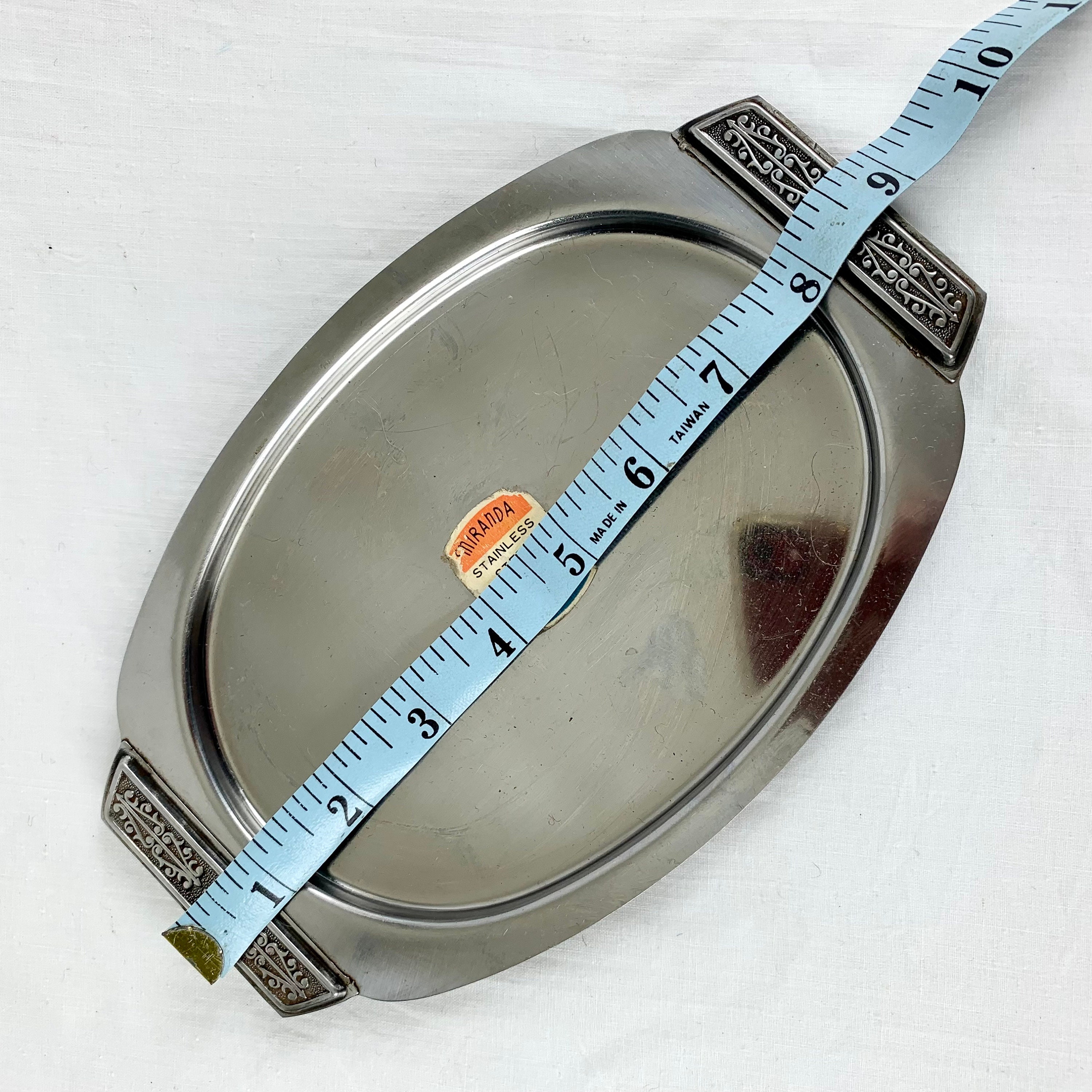 Vintage Miranda 9 Inch Small Tray Stainless Steel National
