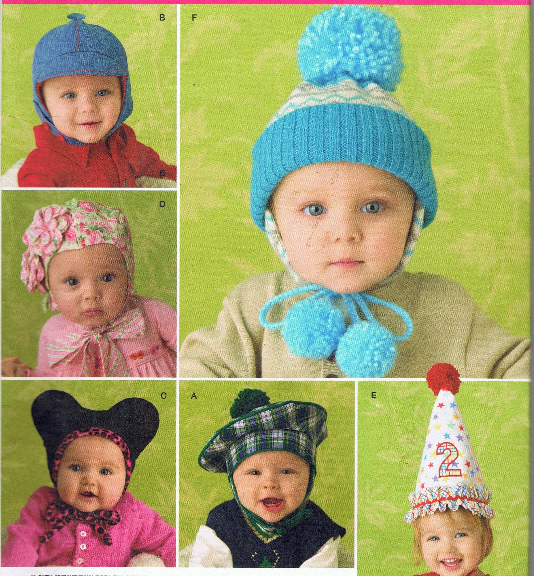 Cute Baby Hats in 3 Sizes Sewing Pattern Simplicity 2585 Etsy