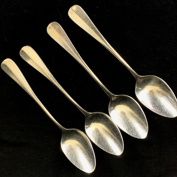 4 Vintage Tablespoons DJ Korea Stainless Steel Flatware Excellent Condition