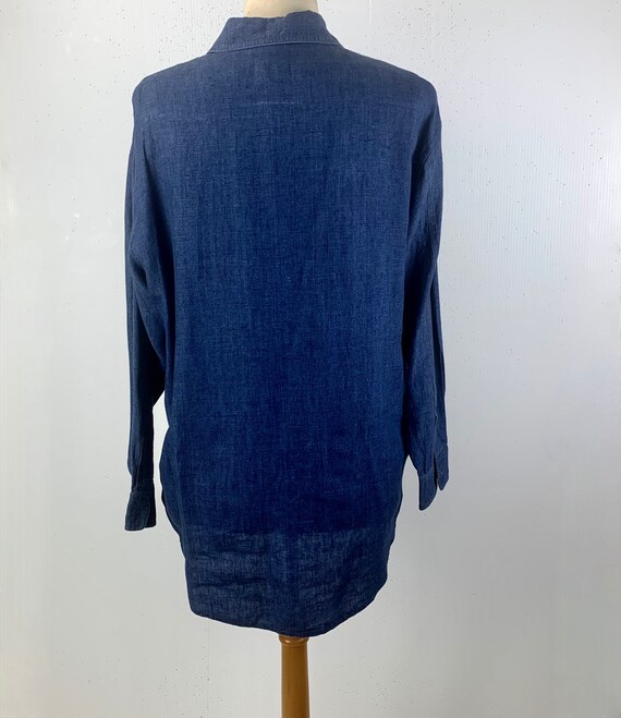 1990s Emanuel Ungardo Liberte S/M Indigo Blue 100… - image 2