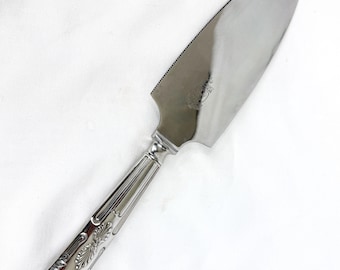Pelle à gâteau ou à tarte vintage Kirk & Matz, modèle Kings, Sheffield, Angleterre, manche argenté, lame en acier inoxydable. Cadeau.