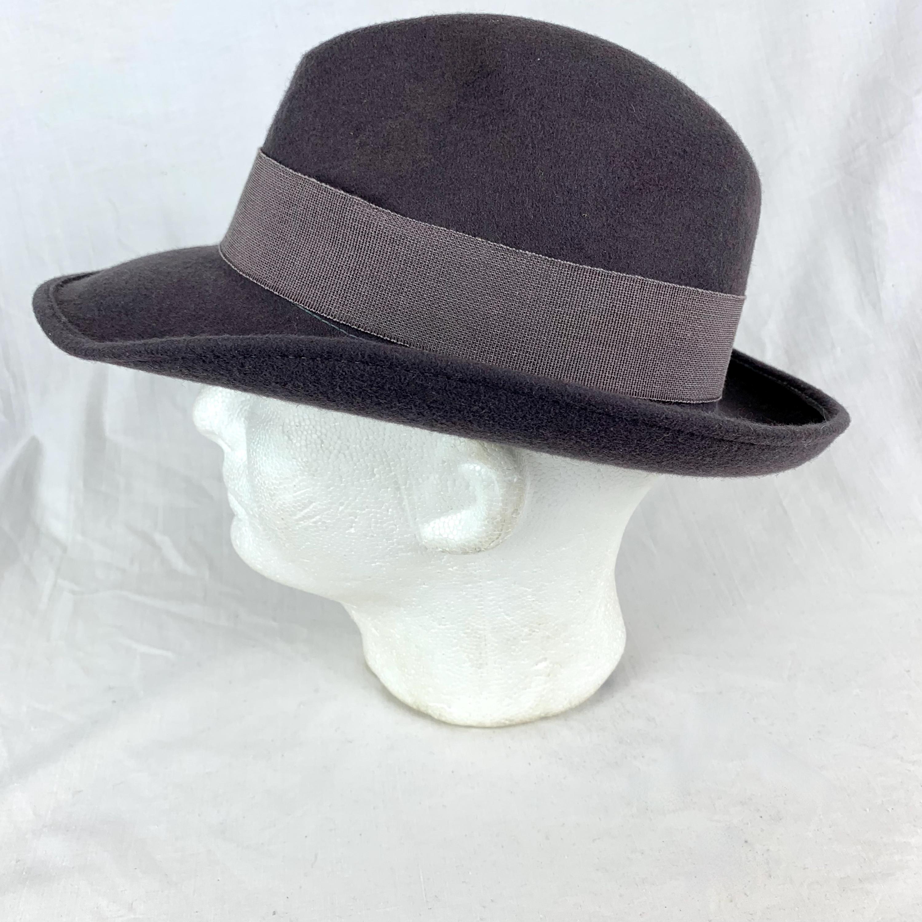 Vintage 1990s Lord and Taylor Hat Medium Grey 100% Wool  display picture 3