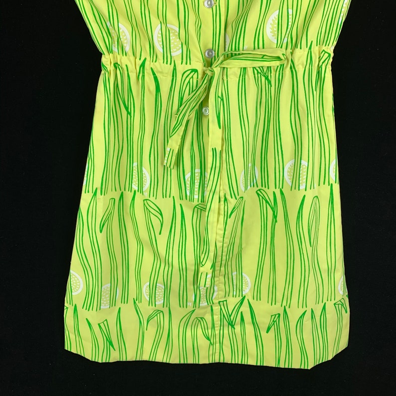 Vintage 1960s the Vested Gentress Shift Dress Size 8 Yellow Green Grass ...