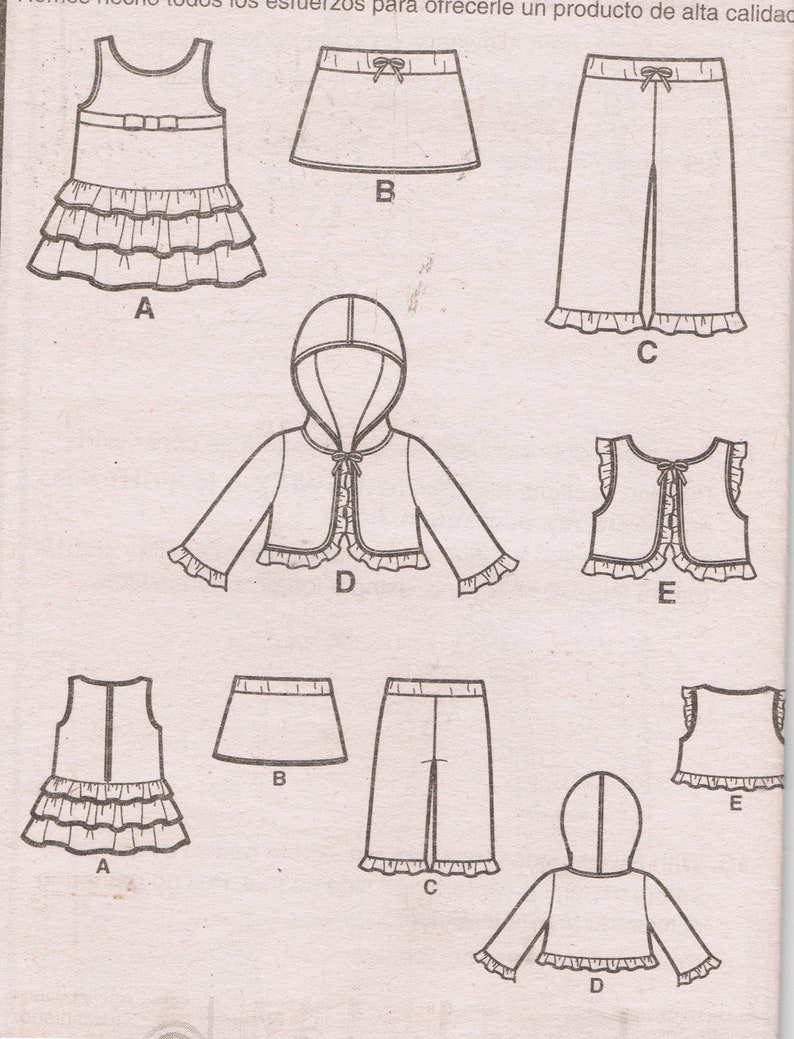 Baby Toddler Jumper Dress Skirt Pants Hoodie Vest Simplicity Etsy