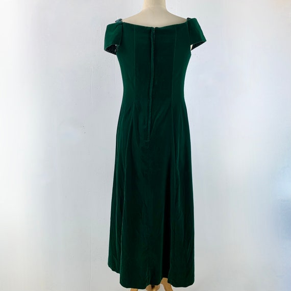 1990s Vintage Scott McClintock Dark Green Velvet … - image 2