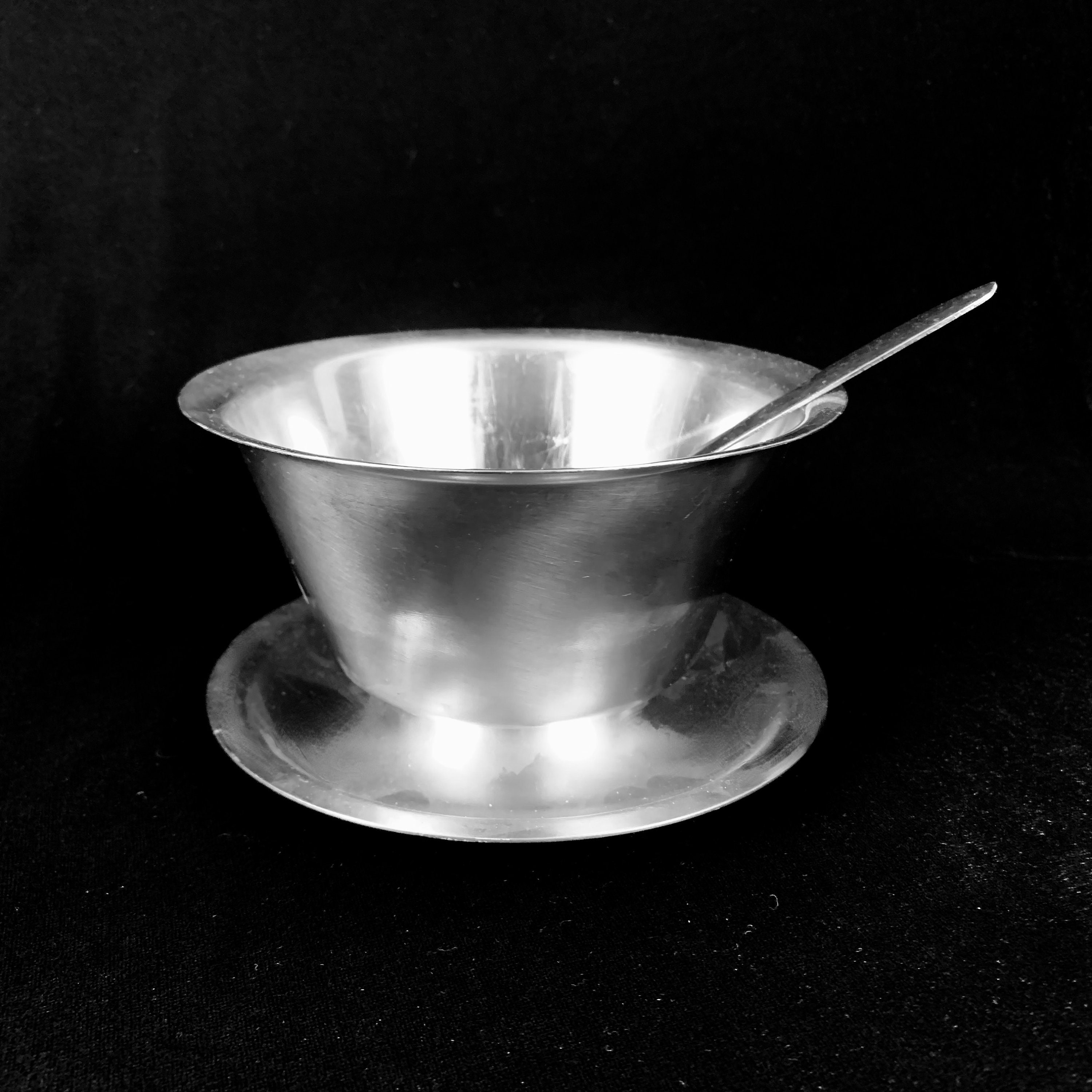 Vintage Tramontina Inox 18/10 Brasil Stainless Steel Soup Bowl & ladle  ATTACHED