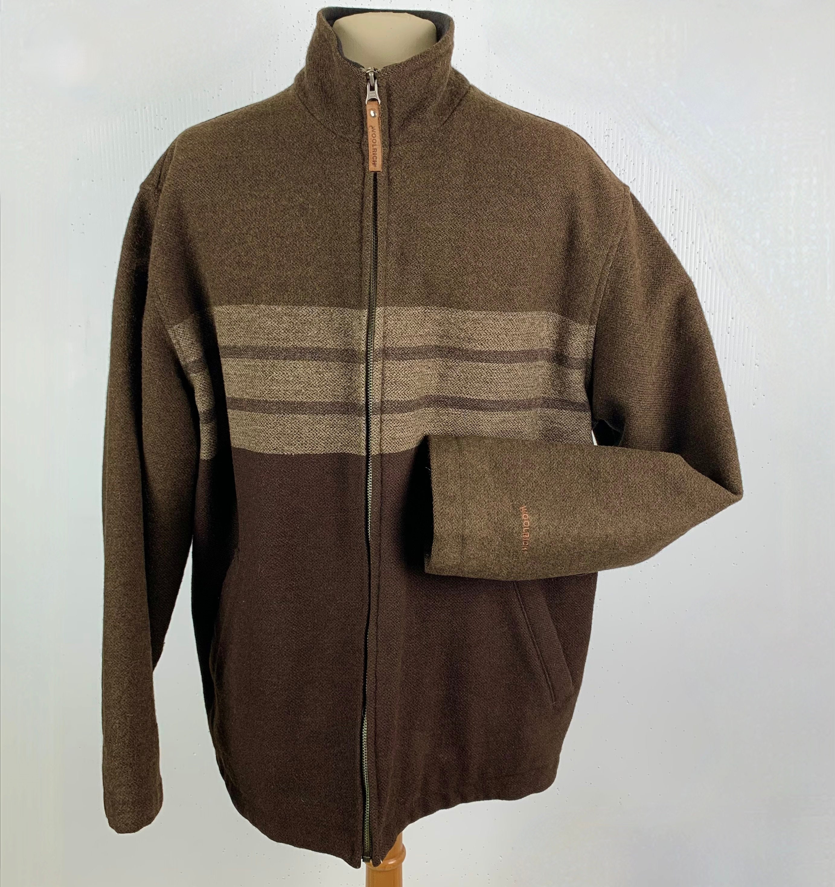 Chaqueta John Rich Bros Woolrich de la década de 1990 46-48: Lana