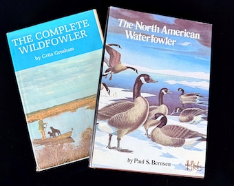 Deux livres de chasse au canard des années 1970 : Oiseau d'eau d'Amérique du Nord et oiseau d'eau complet