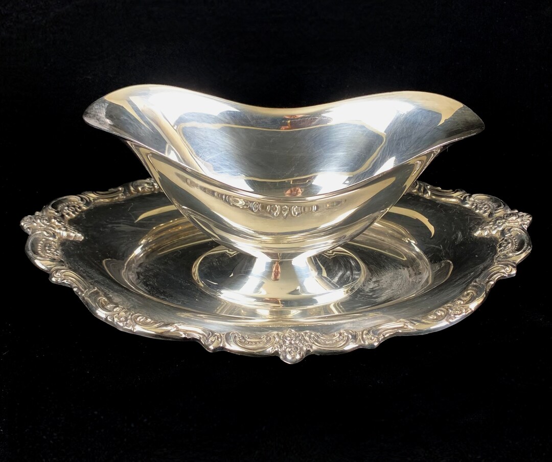 Vintage Towle Turkey Gravy Boat One Pc Silverplate Thanksgiving Dinner