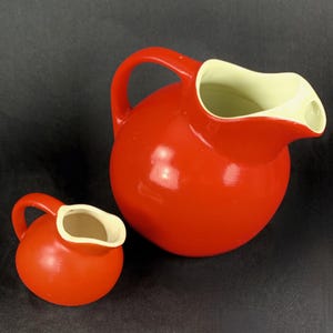 Vintage Small Orange Ball Tilt Pitcher or Creamer McCoy Pottery Excellent Gift Condition Halloween