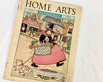 Magazine Home Arts, mars 1937 : Décoration de caravanes, artisanat, crochet, broderie, tricot, publicités
