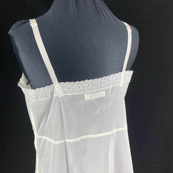 Vintage 1950s Barbizon White Full Slip size 18.5 … - image 6