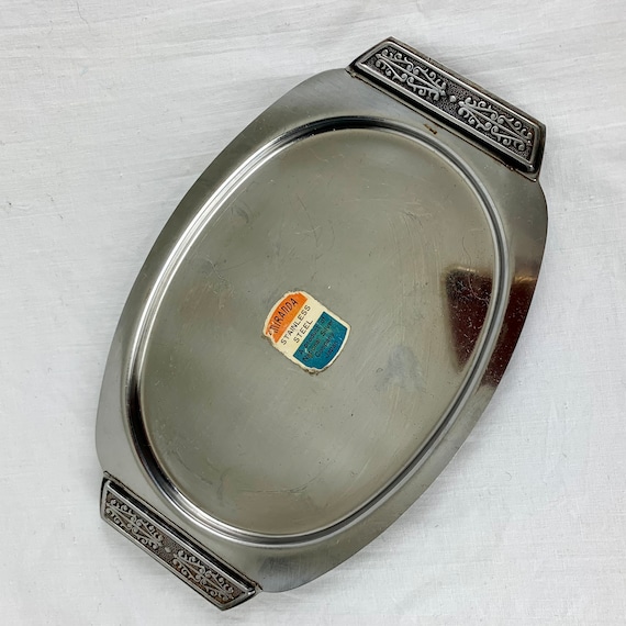 Vintage Miranda 9 Inch Small Tray Stainless Steel National