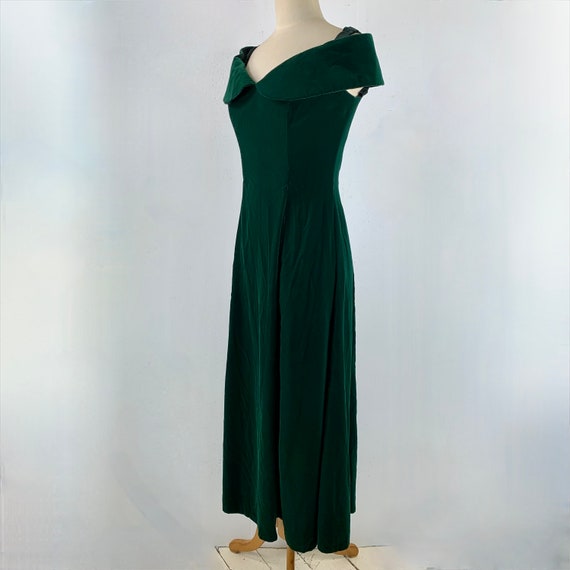 1990s Vintage Scott McClintock Dark Green Velvet … - image 3