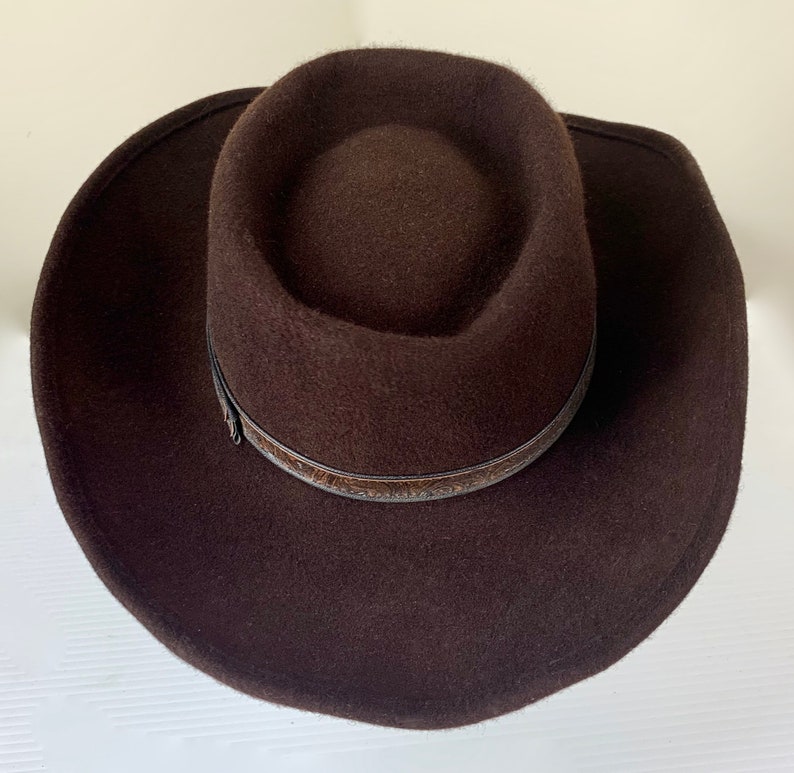 Vintage Eddy Bros Bar Ranch Cowboy Hat Brown Felt 21 - Etsy