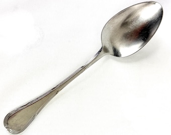 Cuillère à soupe ovale Grand Ribbon vintage 1980, 18 x 10 pouces, en acier inoxydable, WMF Cromargan, Allemagne