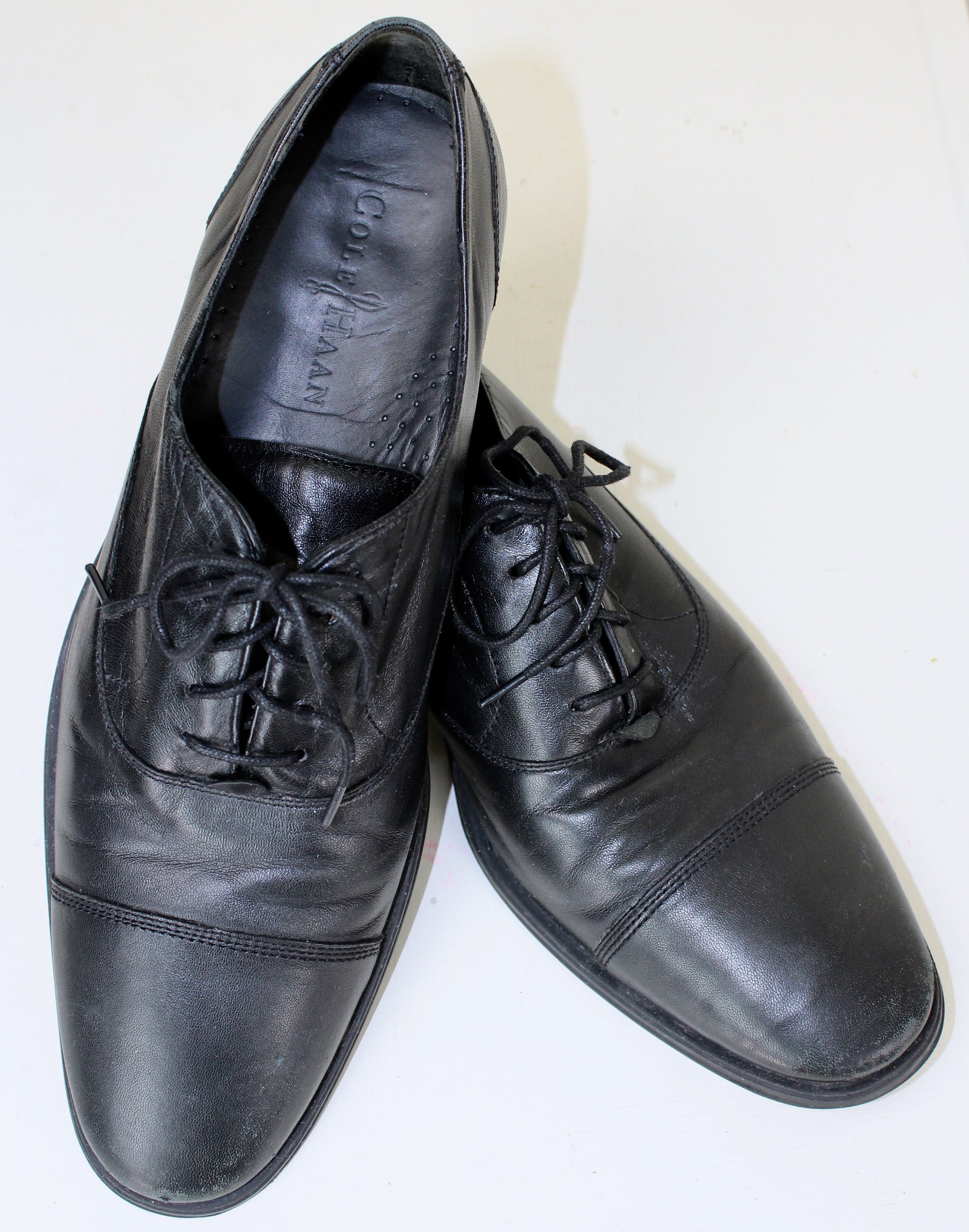 Cole Haan Men's 10.5 M Tuxedo Shoes Black Oxford Lace Up | Etsy