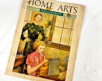 Magazine vintage de septembre 1937 : Loisirs créatifs, couture, tricot et broderie