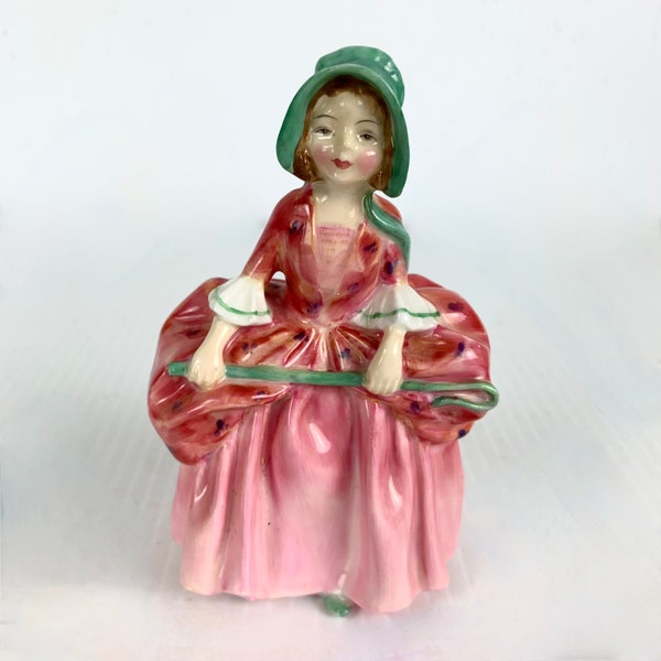Vintage Royal Doulton Little Bo Peep Porcelain Figurine HN1811 Made in England Excellent Condition Pink Dress