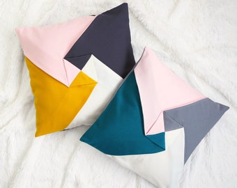 Color block pillow cover PDF sewing pattern