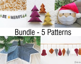 Christmas sewing bundle - 5 PDF patterns