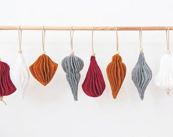 Christmas ornaments felt sewing pattern