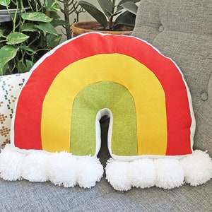 Rainbow pillow PDF sewing pattern