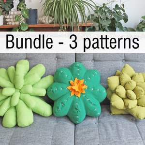 Plant pillow bundle - 3 PDF patterns