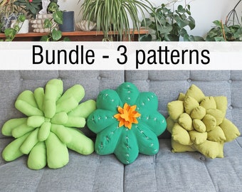 Plant pillow bundle - 3 PDF patterns