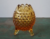 Fenton Hobnail Amber Vase