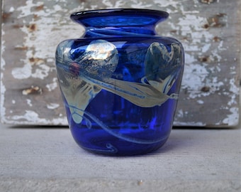 Antique Glass Vase セット Vintage Moser Alexandrite Art Glass Vase