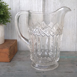 Antique Pressed Glass Pitcher