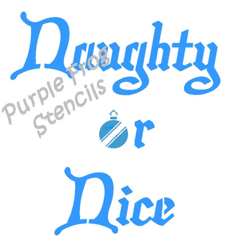 Naughty or Nice Christmas Stencil Heavy Weight reusable - Etsy