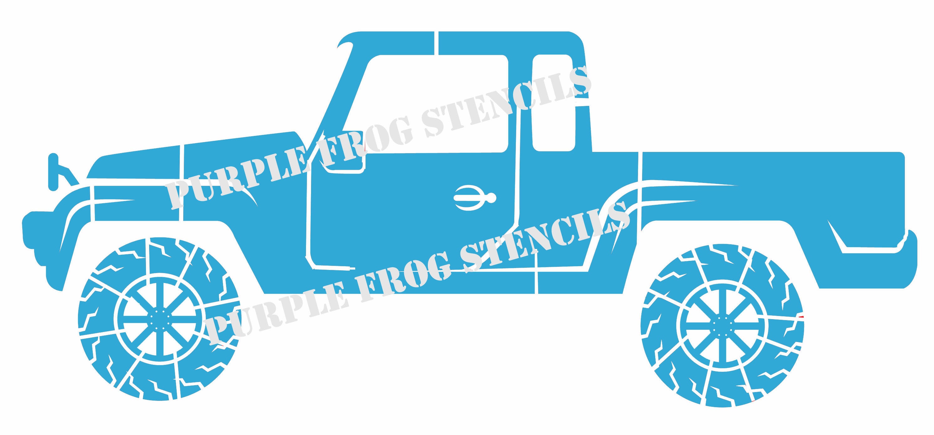 Jeep Truck STENCIL reusable Different Sizes Available Etsy